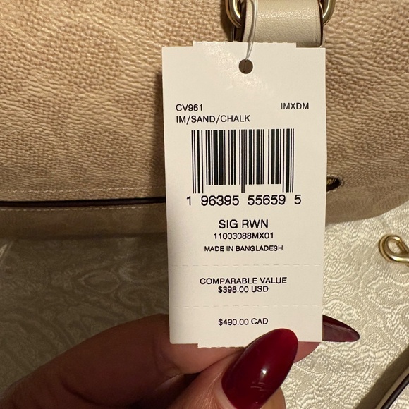 Coach Rowan Tan/Chalk NWT Never worn - Picture 4 of 7